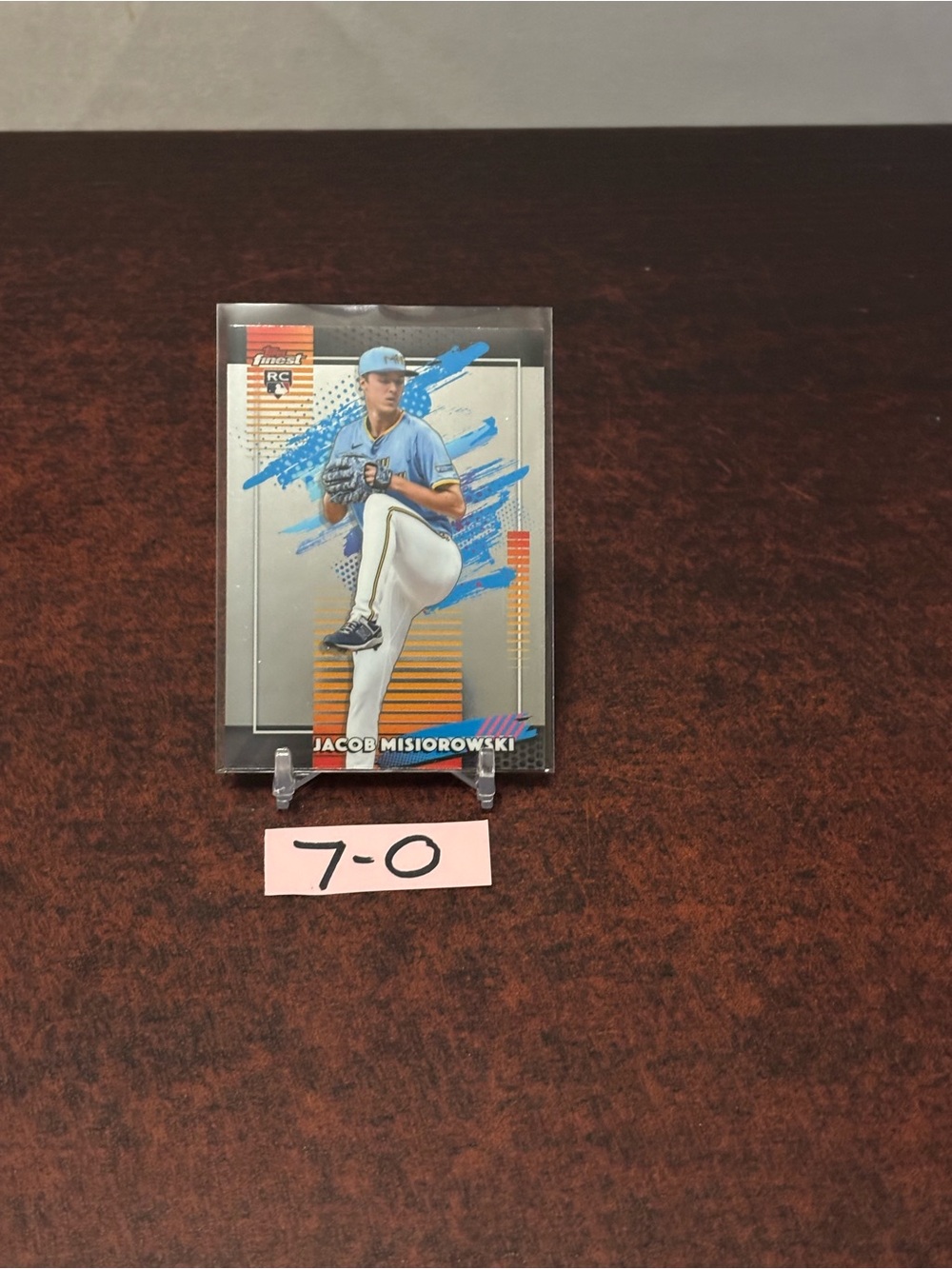 Jacob Misiorowski 2026 Topps Finest Uncommon RC baseball card #196 Brewers